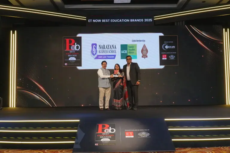 NBS Ahmedabad Honoured With Best Education Award For Second Time At ET Now Brand Awards 2025