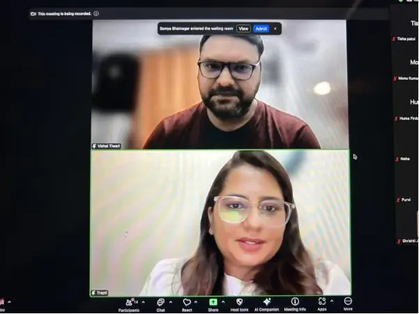Alumni Talk Show EP 2: NBS Alumna Trapti Tiwari Breaks Down The Art And Science Of Managing People’s Growth 1 Trapti tiwari along with Vishal Tiwari on the webinar