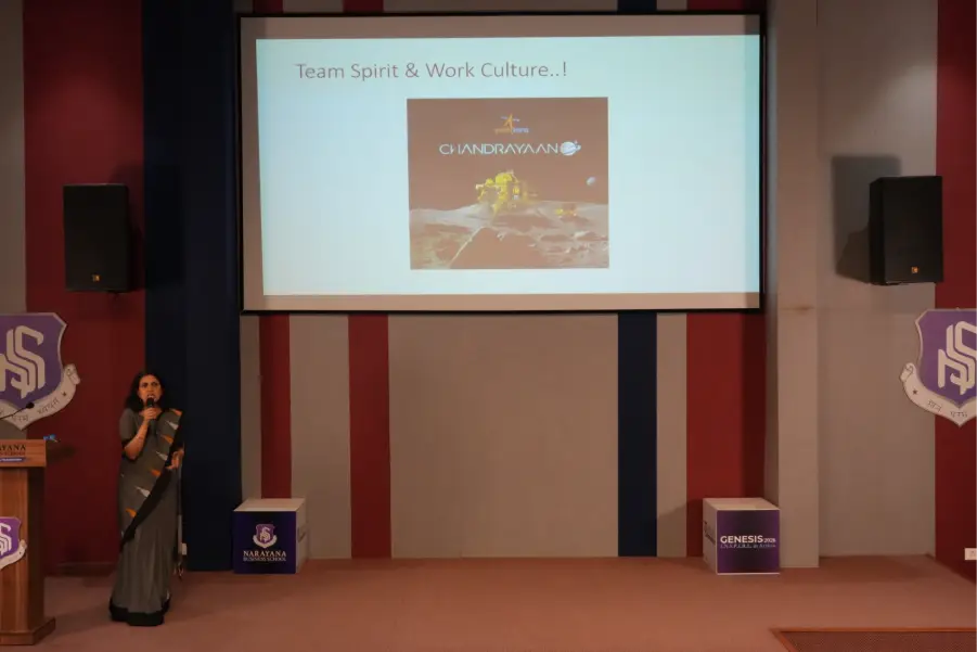 Leadership Lessons from ISRO: How High-Performance Teams Are Built 1 Scientist at ISRO visits Narayana Business School